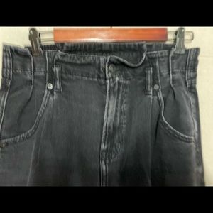 Zena black jeans, pleated, very soft, paper bag style